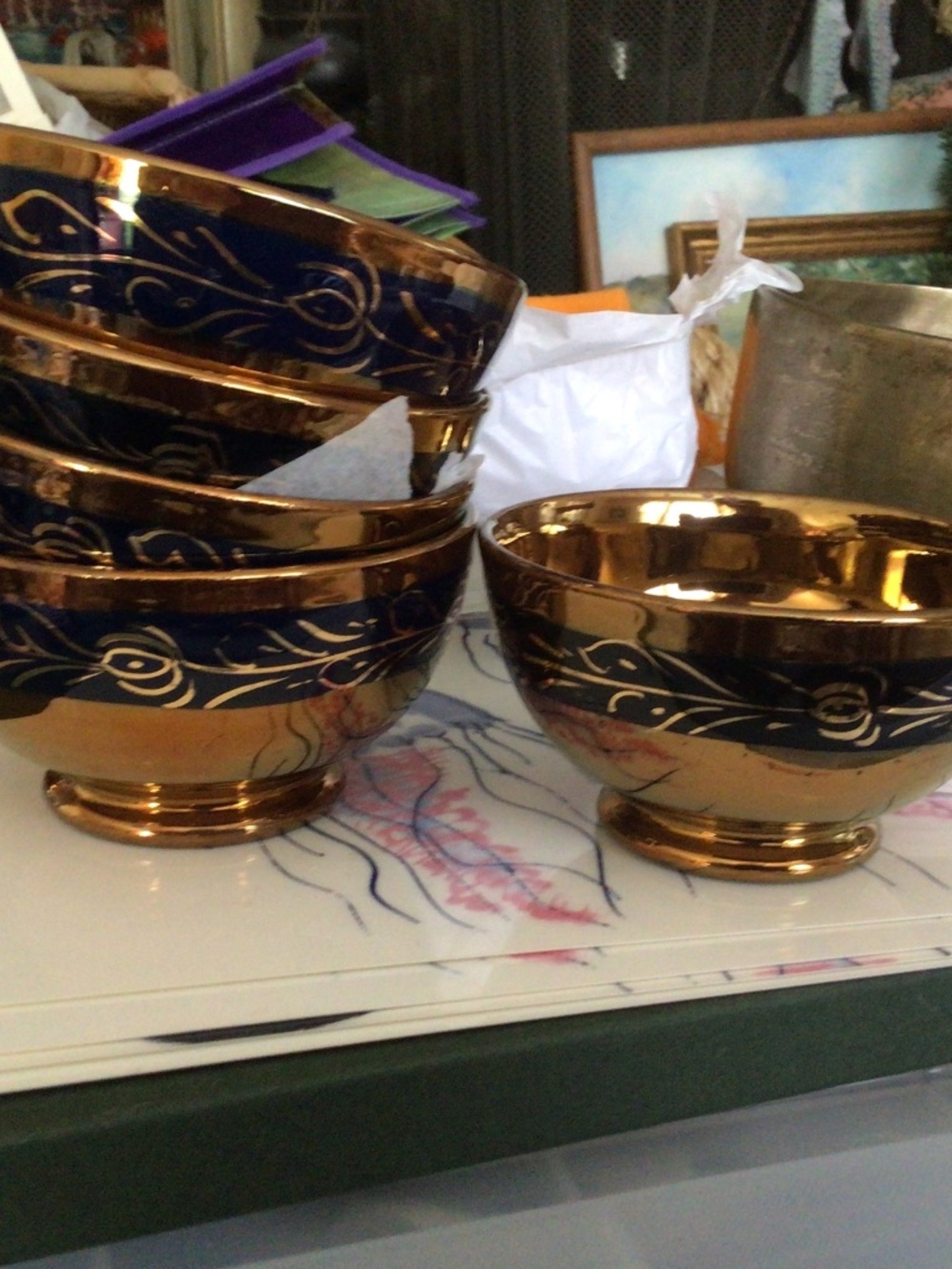 Lustreware 5 bowls